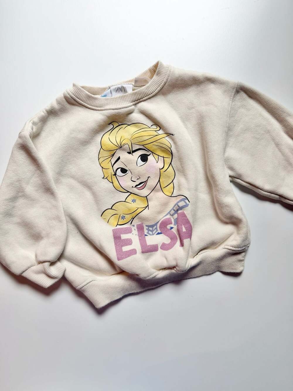 Zara Disney Frozen Elsa Graphic Print Crewneck 2T
